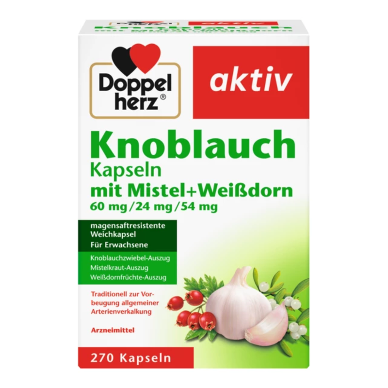 Doppelherz Garlic Mistletoe Hawthorn Capsules
